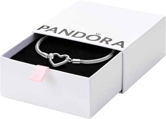 Pandora Women's Snake Chain Sterling Silver Bracelet With Heart Clasp - Amazon.sa Price Tracker