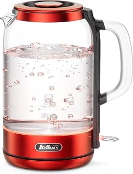 Feller Germany EK730 Electric Kettle, 1.7L German Schott Glass, 2200W Fast Boil, Strix Control, BPA Free (Red) on Amazon.ae - Price Tracker