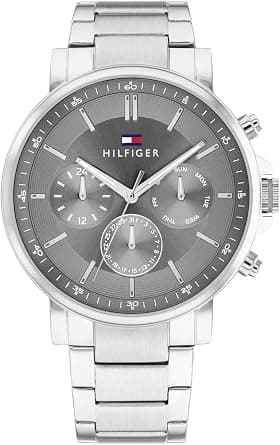 Tommy Hilfiger TYSON MENS DARK GREY DIAL STAINLESS STEEL Watch - 1710604 on Amazon - Best Deal Finder