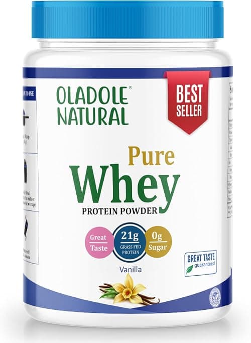 Oladole Natural Organic Grass Fed 21g of Whey Protein Powder Vanilla Bean, 1.82 Lb on Amazon.sa - Price Tracker