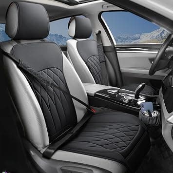 BEITK 2 Pack Leather Front Car Seat Covers, Universal Sideless Car Seat Protectors with Storage Pocket and Seat Belt Pads, Waterproof Automotive Seat Cover for Cars Trucks SUV(Black) - Amazon.sa Price Tracker