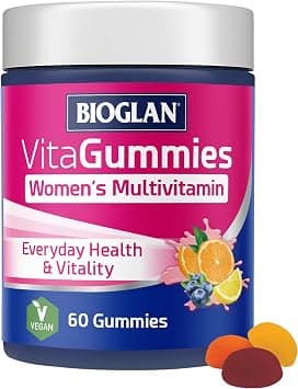 Bioglan Women's VitaGummies Multivitamin | Vegetarian-Friendly | 60 Chewy Supplements | 3 Delicious Flavors | Essential Vitamins and Minerals | Support Immune System, Energy and Overall Health on Amazon.ae - Price Tracker