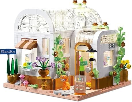 Flower House Building Set, Creative Building Playset with LED Light Great Gift for Friends or Girls, Creative Playset Compatible with Lego (561 PCS) - متتبع أسعار Amazon.sa