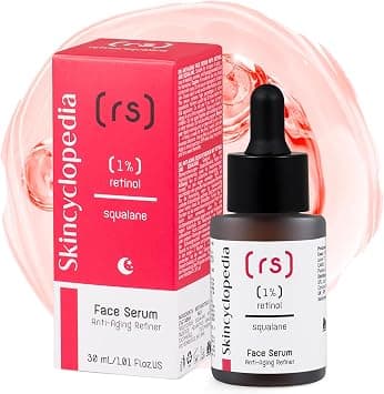 Skincyclopedia 1% Retinol Serum with Hyaluronic Acid, Matrixyl and Squalane - Acne Prone and Oily Skin Moisturiser, Dark Spot Remover and Pore Minimizer, for Men and Women, 30ml on Amazon.ae - Price Tracker