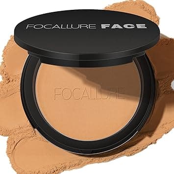 FOCALLURE Flawless Pressed Powder, Control Shine & Smooth Complexion, Pressed Setting Powder Foundation Makeup, Portable Face Powder Compact, Long-Lasting Matte Finish, Sand on Amazon.ae - Price Tracker
