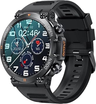 Tiwain Military Smart Watch for Men, 120+ Sport Modes 1.39" Full Screen Tactical watches Rugged for Android Phones iPhone Compatible Fitness Tracker Heart Rate Sleep Monitor Pedometer on Amazon.ae - Price Tracker