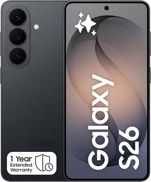 Samsung Galaxy S26 Black, 256GB Storage, AI Phone, 12GB RAM, Customized AP, Photo Assist, 50MP Camera, 4300mAh Battery, 1 Year Manufacturer Extended Warranty (KSA Version) on Amazon.sa - Price Tracker