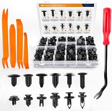 Gooacc 240Pcs Bumper Retainer Clips Car Plastic Rivets Fasteners Push Retainer Kit Most Popular Sizes Auto Push Pin Rivets Set -Door Trim Panel Fender Clips For Gm Ford Toyota Honda Chrysler on Amazon.ae - Price Tracker
