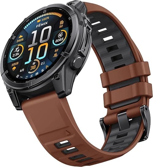 Dado Double Color Silicone Band 26 mm width Compatible with Garmin Fenix 8 | Fenix 7X | Fenix 6X | Fenix 5X | Fenix 5P | 5 Plus | Fenix 6X Pro | Tactix 7 Pro | Enduro 2 | Mk2i/3i on Amazon - Best Deal Finder
