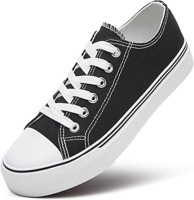ZGR Womens Low Top Canvas Shoes,Lace up Canvas Sneakers,Casual White Tennis Walking Shoes على Amazon.ae - متتبع الأسعار