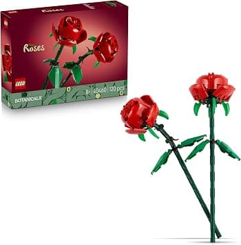 LEGO Botanicals Roses - Faux Flowers Building Set - Desk Decoration or Floral Home Decor - Nature Toy for 8+ Year Old Girls & Teens - Birthday Gift Idea - 40460 - متتبع أسعار Amazon.sa
