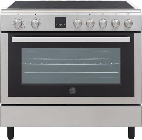Hoover 90x60 CM Ceramic Cooker, 5 Cooking Zones, Fully Electric 90CM Cooking Range, Auto Ignition,Electric Multifunction Oven & Grill Cooling Fan, Steel Finish, Made in Turkey - HVC-V95E-S on Amazon.ae - Price Tracker