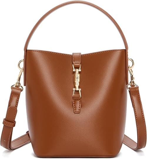 BOSTANTEN Small Bucket Bag for Women Trendy Vegan Leather Crossbody Bags Shoulder Purses Designer Ladies Handbags on Amazon.ae - Price Tracker