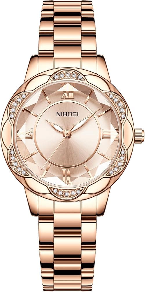 NIBOSI Women's Watches Analog Quartz Ladies Wrist Watch Dainty Rose Gold Minimalist Vintage Luxury Stainless Steel Strap Classic Dress Watches for Women Small Wrists on Amazon.ae - Price Tracker