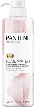 Pantene, Shampoo, Sulfate, Paraben and Dye Free, Pro-V Blends, Soothing Rose Water, 17.9 fl oz on Amazon - Best Deal Finder