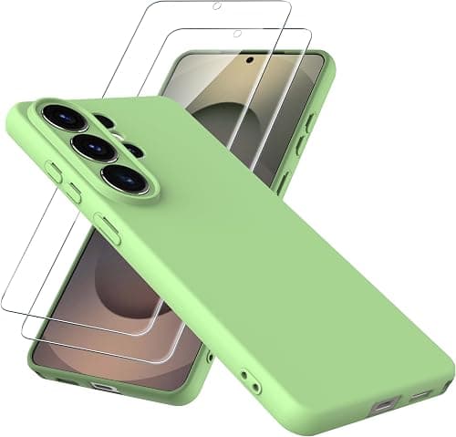 WFTE 3-in-1 Silicone Case for Samsung S26 Ultra,with 2X HD Screen Protectors,Shockproof Drop Protection,Scuff & Anti-fingerprint,Slim Fit Soft-Touch Phone Cover for Samsung Galaxy S26 Ultra 5G(Green) على Amazon.ae - متتبع الأسعار