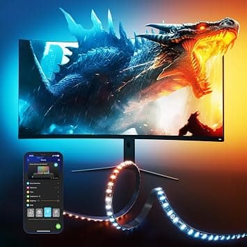 Govee Gaming Light for Monitor G1, RGBIC LED Backlight for 27-34 Inch PC, Smart LED Lights for Monitors with Color Matching, Adapts to Curved Monitors, Double Strip Light Beads with 123 Scene Modes - Amazon.sa Price Tracker
