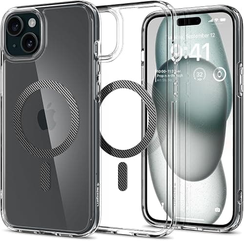 Spigen Ultra Hybrid MagFit Designed for iPhone 15 Plus Case Cover Compatible with MagSafe (2023) - Carbon Fiber on Amazon.ae - Price Tracker