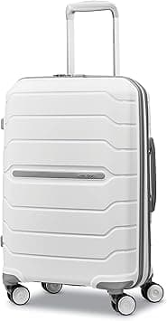 Samsonite Freeform Suitcase Cabin Size 59 cm / 21 inch, 4 Spinner Wheels, Polypropylene, White|TSA Lock|Expandable|Inner Zippered Pocket - 3 Years International Warranty on Amazon.ae - Price Tracker