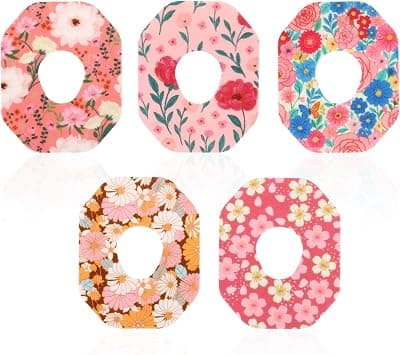 Pack of 25 Adhesive Plasters for Dexcom G7, Breathable CGM Sensor Plasters, Waterproof, Precut CGM Plasters Made of Non-Woven Fabric, Compatible with Dexcom G7 (Summer Flower Design) على Amazon.ae - متتبع الأسعار