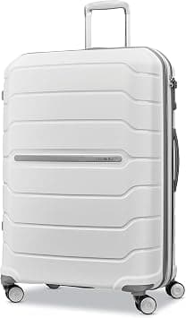 Samsonite Freeform Suitcase Check-In Size 75 cm / 28 inch, 4 Spinner Wheels, Polypropylene, White|TSA Lock|Expandable|Inner Zippered Pocket - 3 Years International Warranty on Amazon - Best Deal Finder