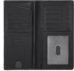 Kattee Men's Vintage Genuine Leather Long Wallet for Checkbook Credit Cards - متتبع أسعار Amazon.sa
