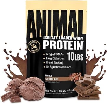 Animal, Whey Isolate Whey Protein Powder – Isolate Loaded for Post Workout and Recovery – Low Sugar with Highly Digestible Whey Isolate Protein Pounds, Chocolate, 160 Ounce (3119) on Amazon - Best Deal Finder