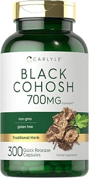Carlyle Black Cohosh Capsules | 700mg | 300 Count | Non-GMO, and Gluten Free Formula | Black Cohosh Root Extract Supplement على Amazon.ae - متتبع الأسعار