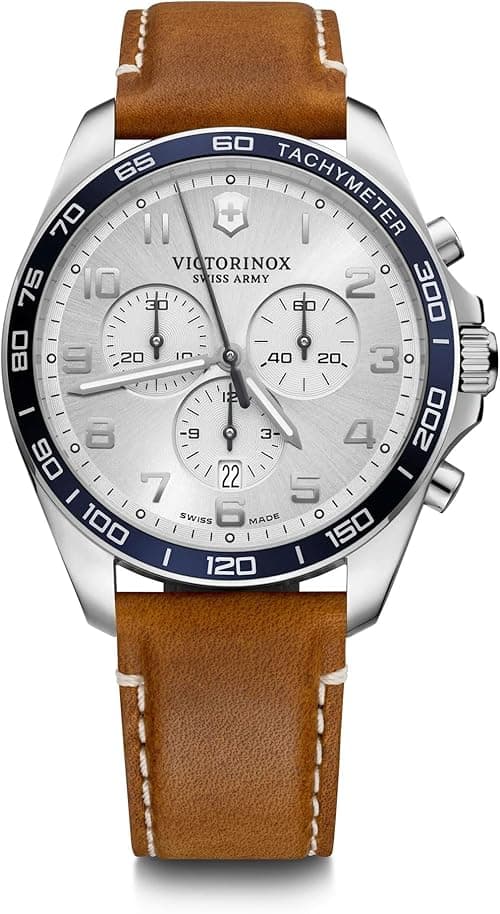Victorinox Men's FieldForce Classic Chrono, Men's Analogue Quartz Watch, Water Resistant to 100 m, Case Diameter 42 mm, Leather Strap 21 mm on Amazon.ae - Price Tracker