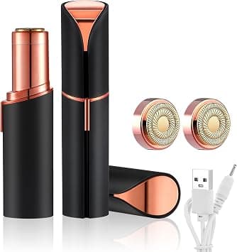 Flawless Facial Hair Remover for Women, Device, Remover Women Face, Finishing Touch Upper Lips, Chin & Cheeks, USB Rechargeable with LED LightIncluded Two Replacement Heads (Black) on Amazon.ae - Price Tracker