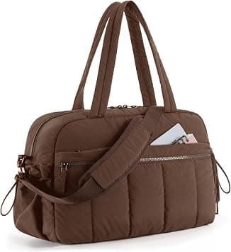 BAGSMART Duffle Bag for Travel, Gym Bag for Women, Weekender Carry on, M-Chocolate, Medium, Gym Bag على Amazon.ae - متتبع الأسعار