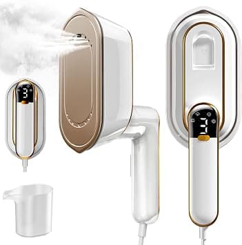 2 in 1 Handheld Steam Iron 1200W, 3 Levels Garment Steamer for Clothes with Led Screen, Portable Steam Iron for Home, Travel, 10s Fast Heat Up, 150ML Water Tank on Amazon.ae - Price Tracker