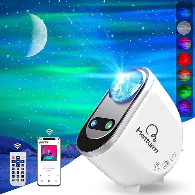 MERTTURM® Galaxy Aurora Projector, 3 in 1 LED Northern Lights Star Projector, 6 White Noise Starry Moon Light with Bluetooth Speaker for Adult Kids Gift on Amazon.ae - Price Tracker