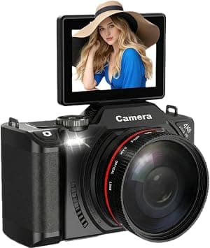 4K Digital Camera كاميرا كيمرا Point and Shoot Digital Cameras Kids Vintage Camera Retro Compact Video Camera 64MP WiFi Vlogging Camera for YouTube, 3" Flip Screen, 18X Zoom, Anti Shake على Amazon.ae - متتبع الأسعار