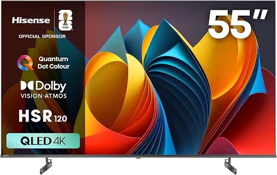 Hisense 55 inch QLED Smart TV Q6N-Quantum Dot Colour, AI Picture, Dolby Vision, Dolby Atmos, Share to TV, Voice Control, Filmmaker Mode, Youtube, Netflix, Disney+ and Shahid, 55Q6N (2024 UAE Version) on Amazon.ae - Price Tracker