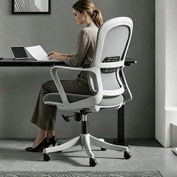 VOFFOV Grey Office Chair Ergonomic Desk Chair, Mesh Chair | High Back Breathable Mesh Chair with 120° Tilt Function,200KG Swivel Comfy Task Computer Chair for Work, Study on Amazon.ae - Price Tracker