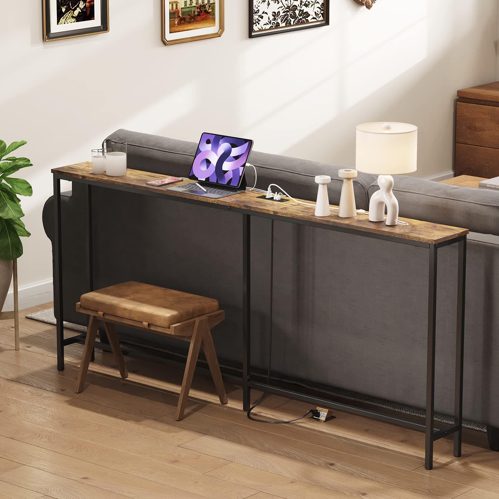 Lifewit Console Table, Narrow Sofa Table, Entrance Table with Power Station, Behind Couch Table, Industrial Style, for Living Room, Hallway, Entryway on Amazon.ae - Price Tracker