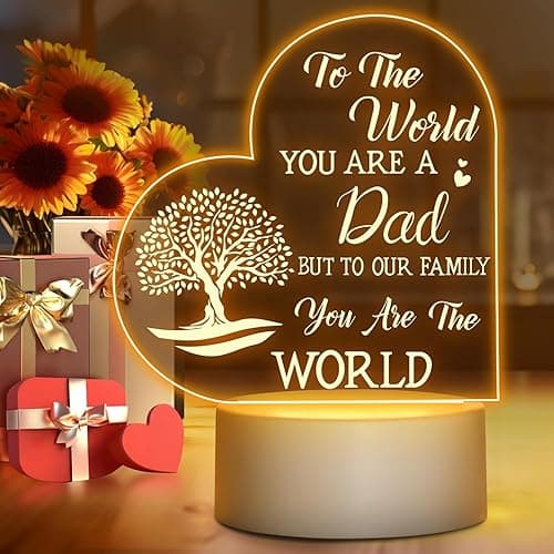 MAKINGTEC Fathers Day Night Light Gifts from Daughter and Son, Gifts for Dads Who Have Everything, Dad Birthday Gifts, Best Dad Ever Gifts, Engraved Night Light with Base on Amazon.ae - Price Tracker
