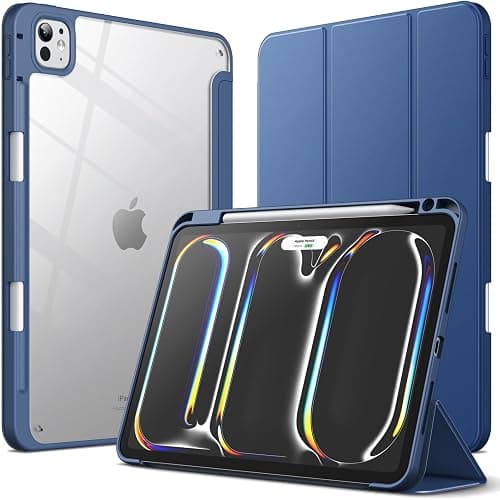 JETech Case for iPad Pro 11" M5/M4, Navy | Cover for 2025/2024 Model, Clear Transparent Back, Pencil Holder, Slim Shockproof Protection, Tri-Fold Stand, Auto Wake/Sleep on Amazon.ae - Price Tracker