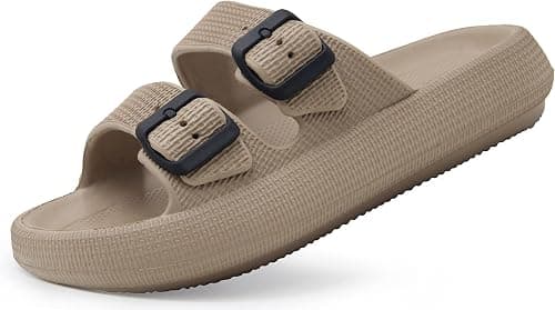 Weweya Cloud Slides for Women and Men - Pillow Slippers - Double Buckle Adjustable - EVA Flat Sandals على Amazon.ae - متتبع الأسعار