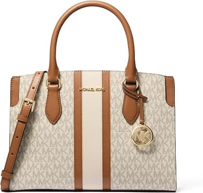 Michael Kors Becca Medium Stripe Logo Handbag على Amazon.ae - متتبع الأسعار