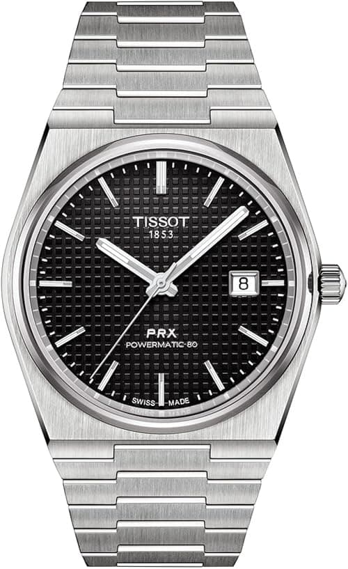 Tissot Men's PRX Swiss Automatic Dress Watch with Stainless Steel Strap, Grey, 12 (Model: T1374071105100), Grey on Amazon - Best Deal Finder
