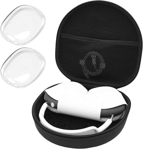 ProCase Airpods Max Case, Hard Travel Carrying Headphone Case with Silicone Earpad Cover & Mesh Pocket, Airpod Max Accessories Bag -Blackclear on Amazon - Best Deal Finder