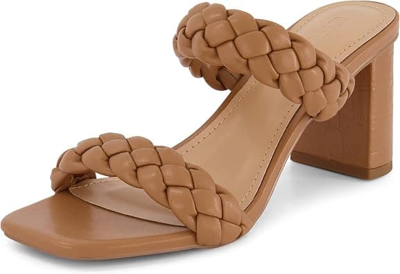 Dunes + CUSHIONAIRE Technology Women's Iris braided Heel Sandal +Memory Foam and Wide Widths Available on Amazon.ae - Price Tracker