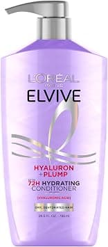 L'Oreal Paris Elvive Hyaluron Plump Hydrating Conditioner for Dehydrated, Dry Hair Infused with Hyaluronic Acid Care Complex, Paraben-Free, 26.5 Fl Oz on Amazon - Best Deal Finder