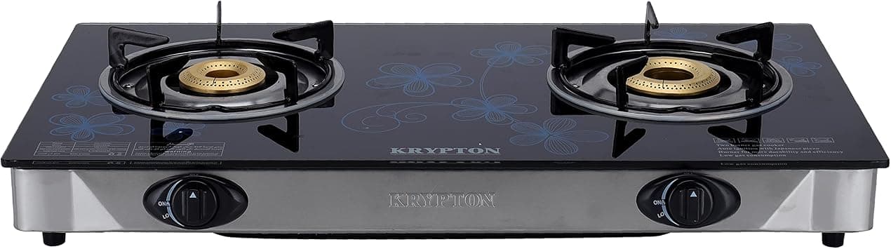Krypton KNGC6348 2 Burner Gas Cooker, Stainless Steel Body, Auto Ignition Gas Stove,Cast Iron Burners,Tempered Glass,Enamel Pan Support,Energy Efficient on Amazon.ae - Price Tracker