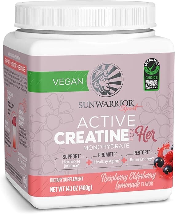 Sunwarrior Creatine for Women Monohydrate Powder Micronized Pre Workout Recovery Supplement Support Muscle Building Strength Training Cognition | Vegan and Easily Mixes 50 Servings, Raspberry Lemonade on Amazon.ae - Price Tracker