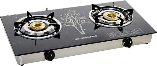 Olsenmark Gas Cooker - OMK2225 | 2 Cast Iron Burners with Enamel Pan Support | Automatic Ignition System | Low Gas Consumption & Efficient Indian Burners | LPG Gas Stove على Amazon.ae - متتبع الأسعار