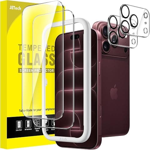 JETech Screen Protector + Camera Lens Protector for iPhone 18 Pro, 2+2 Pack على Amazon.ae - متتبع الأسعار