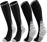 (2 Pairs) Compression Socks/Stockings for Men & Women,Speed Up Recovery Best Graduated Athletic Fit for Travel, Running, Nurses,Shin Splints, Flight & Maternity Pregnancy. Boost Stamina, Circulation - متتبع أسعار Amazon.sa